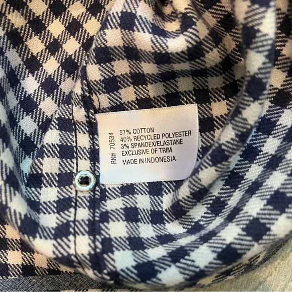 Orvis Navy/White Ghingham Check Flannel Shirt, Sz L - Picture 13 of 15